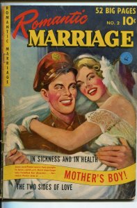 ROMANTIC MARRIAGE #2 1950-ZIFF-DAVIS-PAINTED COVER-GOOD GIRL ART-good