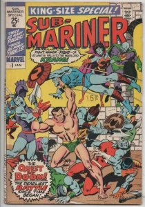 SUB-MARINER #1 K-S Special, VF-, Stan Lee, Gene Colan,1968 1971, Silver age