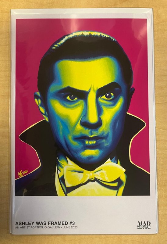 Mad Love Universal Monsters Set by Ashley Was framed Dracula Frankenstein Bride