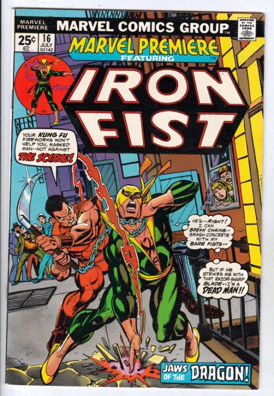 Marvel Premier #16 (Jul-74) NM- High-Grade Iron Fist