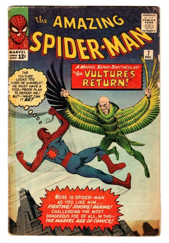 Amazing Spider-Man #7 VULTURE 1963 Marvel Silver Age comic book