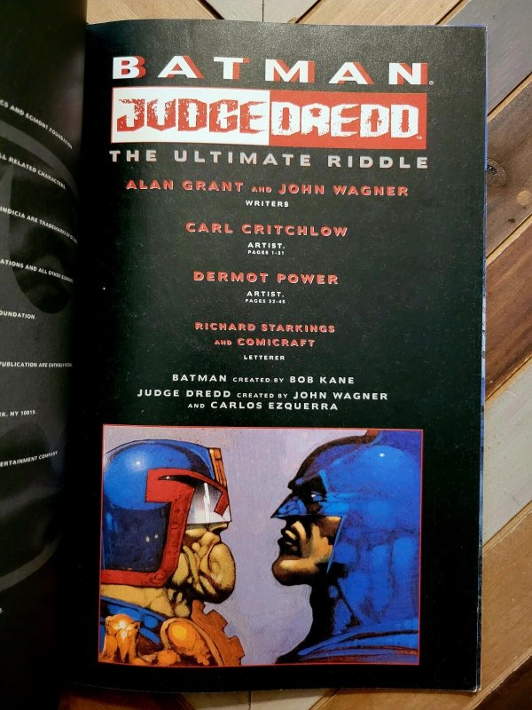 Batman Judge Dredd: The Ultimate Riddle (1995 DC) TPB ft. RIDDLER & XERO FN 6.0