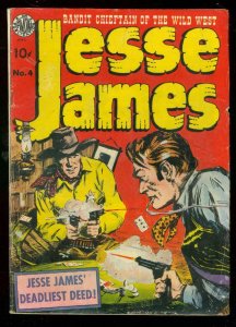 JESSE JAMES #4 1951-AVON COMICS-ER KINSTLER POKER COVER VG