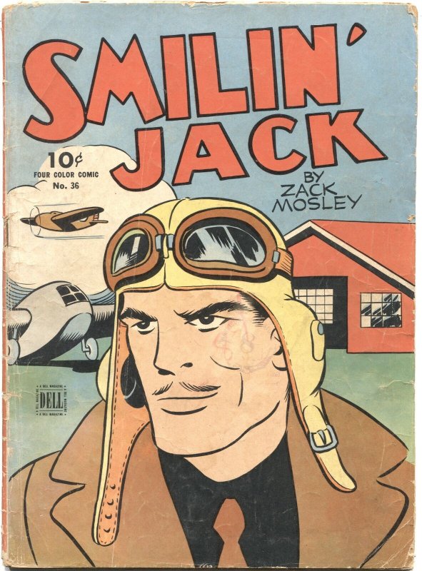 SMILIN’ JACK-FOUR COLOR COMICS #36-1944-ZACK MOSLEY ART-DELL-RARE