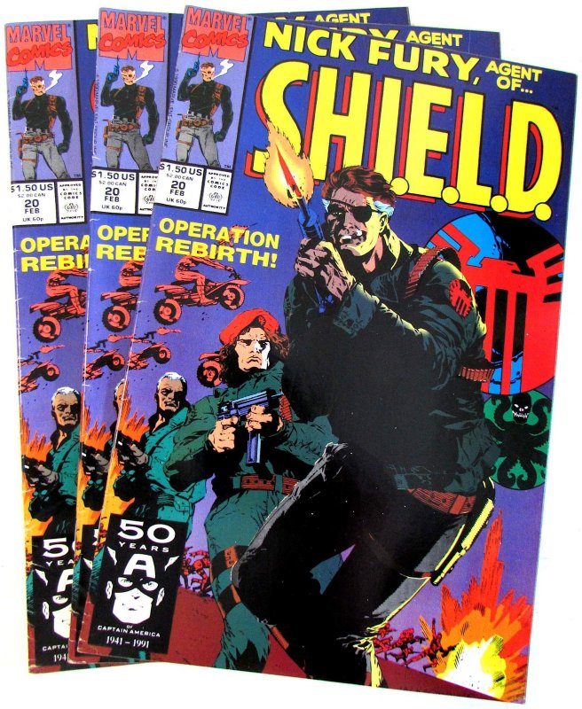 Nick Fury Agent of SHIELD Lot of 3 #20 x3 Marvel (1991) 3rd Series Comics
