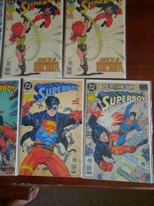 Lot of 21 DC Comic Books Superboy 1990s board and bagged duplicates