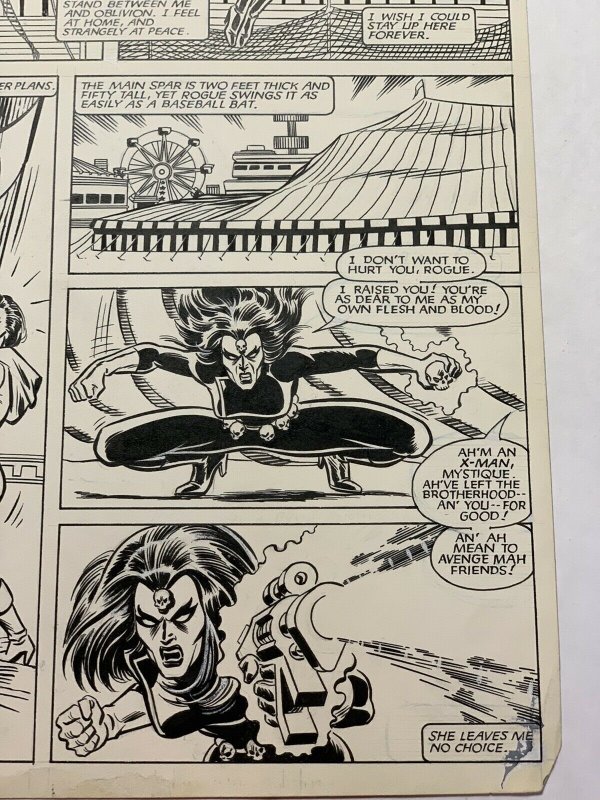 Uncanny X-men 177 Pg. 10 John Romita + Jr. Original Art Rogue Mystique Fight 