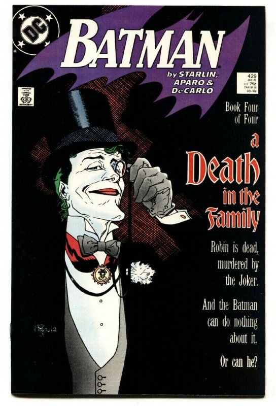 BATMAN #428 JOKER cover-comic book-1988 VF/NM