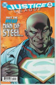 JUSTICE LEAGUE #52 - NEW MAN OF STEEL - DC COMICS - BAGGED & BOARDED