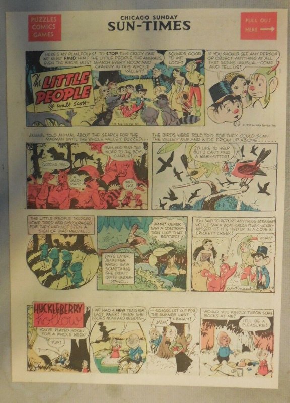 The Little People Sunday by Walt Scott from 6/9/1957 Tabloid Page Size!