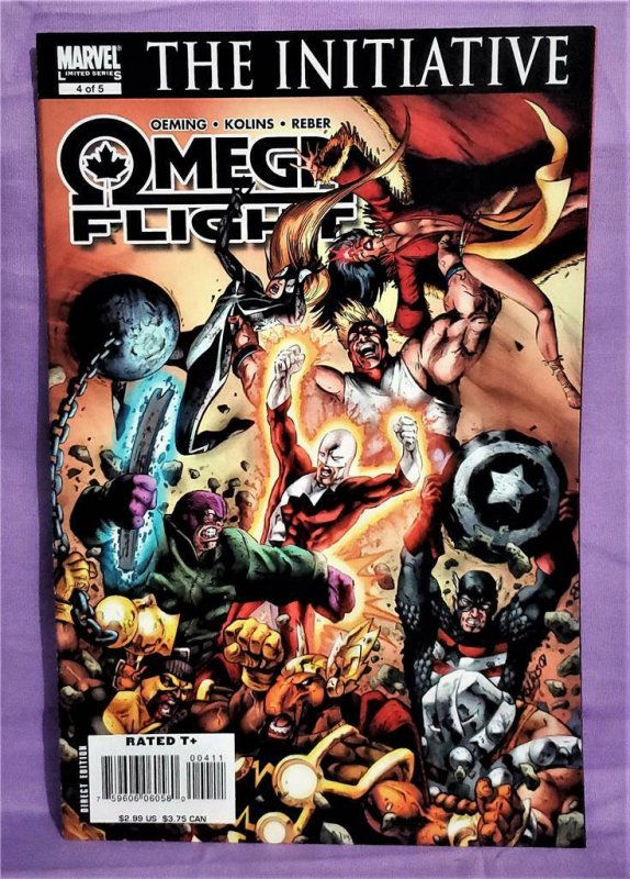 Michael Avon Oeming Avengers OMEGA FLIGHT #1 - 5 Scott Kolins (Marvel, 2007)!