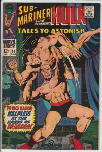 Tales to Astonish #94 (Aug-67) VF- High-Grade Incredible Hulk, Namor