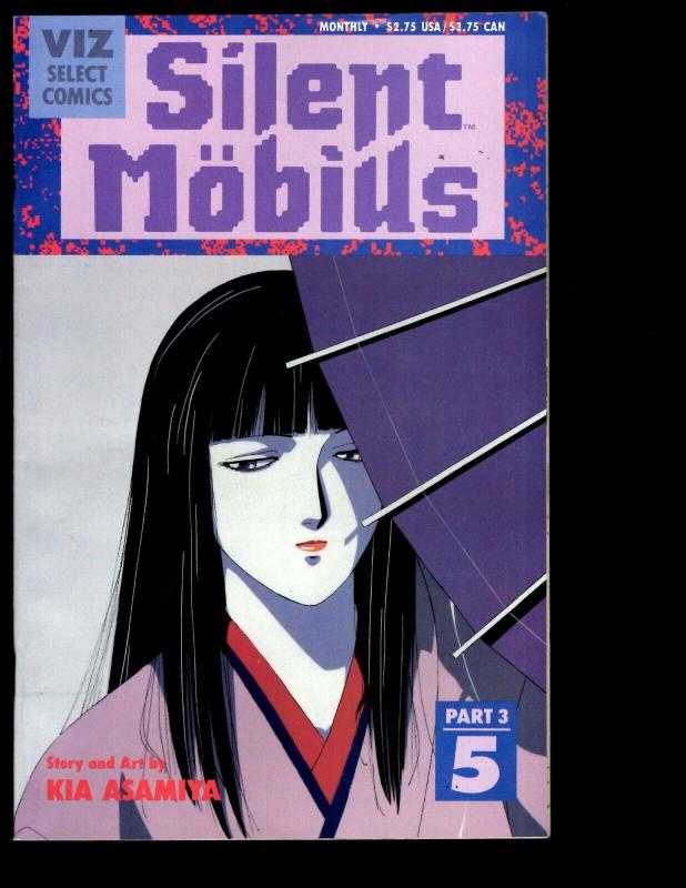 7 Silent Mobius Viz Select Comics Pt. 3 #3 5 Pt. 4 #1 2 3 4 5 Manga Sci-Fi JF18