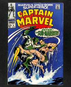 Captain Marvel (1968) #4 Sub-Mariner!
