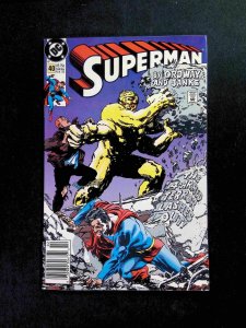 Superman #40 2nd Series DC Comics 1990 FN Newsstand