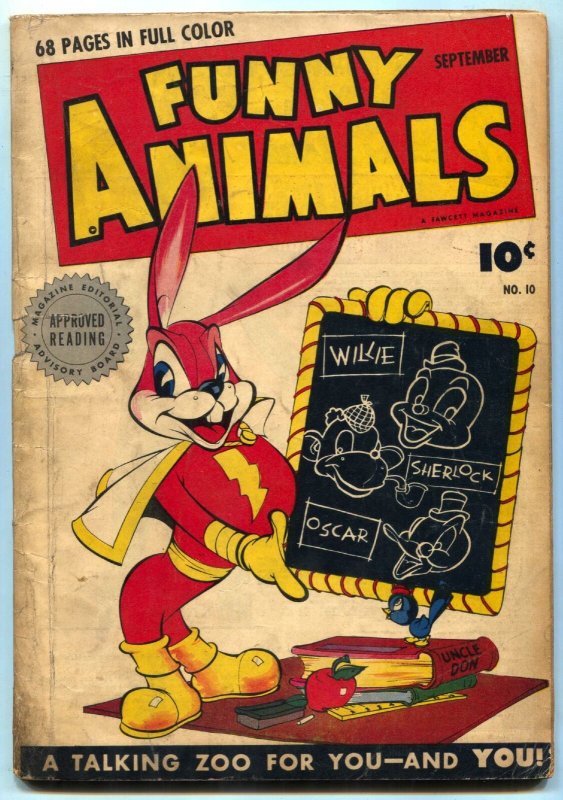 Funny Animals #10 1943-Hoppy The Marvel Bunny-Golden Age VG