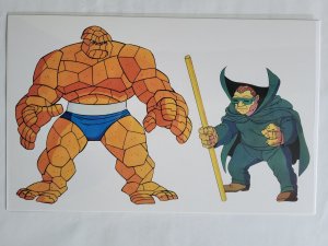 1990's Thing Mole Man Animation Cel Lithograph Animated Marvel