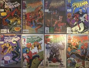 SPECTACULAR SPIDER-MAN #191,192,214,218,219,221,230,247 MARVEL 8 BK LOT NM CONDI