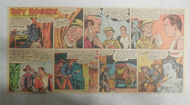 Roy Rogers Sunday Page by Al McKimson from 7/10/1955 Size 7.5 x 15 inches