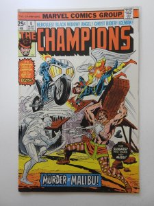 The Champions #4 (1976) Murder At Malibu! Solid VG+ Condition!