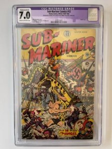 Sub-Mariner #12 CGC 7.0 - Angel Story, Alex Schomburg WW2 Cvr  Timely(1943/1944)