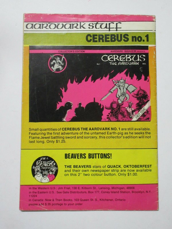 Cerebus the Aardvark (A Vanaheim Feb + March 1978) #2 Dave Sim 1st Printing!