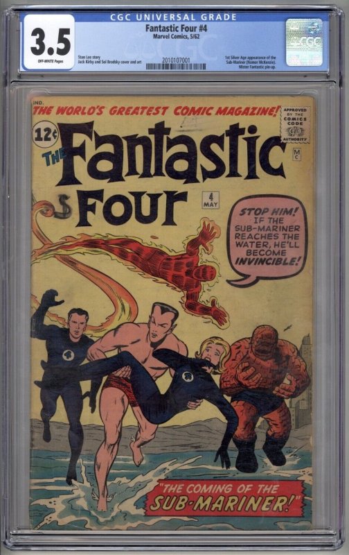 Fantastic Four 4 CGC 3.5 1st Sub-Mariner 