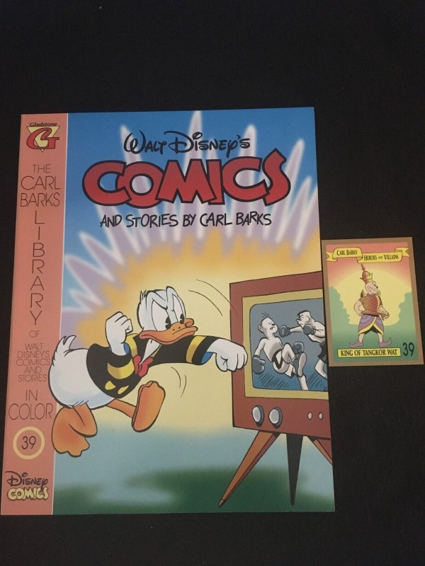 CARL BARKS LIBRARY OF WALT DISNEY'S COMICS AND STORIES IN COLOR #39 with Card