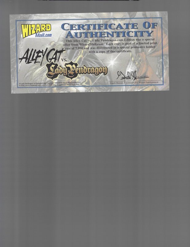 Alley Cat Vs Lady Pendragon (Image, 1999) NM COA