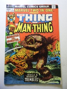 Marvel Two-in-One #1 (1974) VG- Condition moisture stains/damage