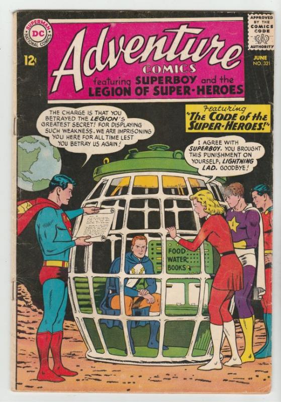 Adventure Comics #321 (Jun-64) FN Mid-Grade Legion of Super-Heroes, Superboy