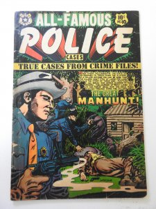 All-Famous Police Cases #10 GD/VG Condition Cover detached bottom staple