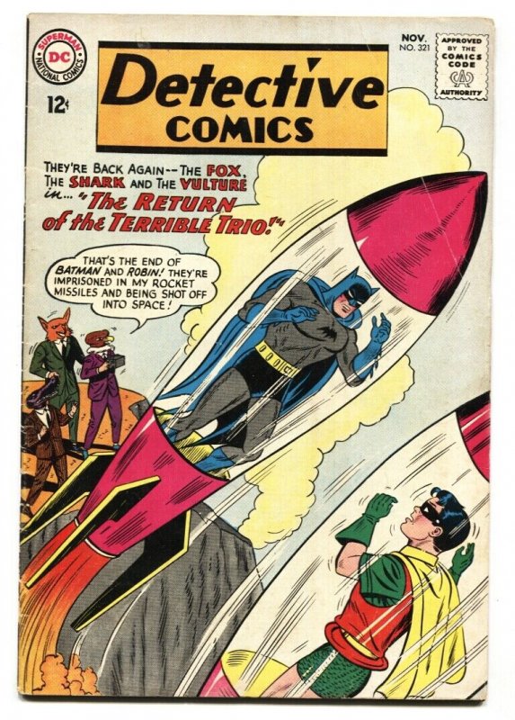 Detective #321 DC Comics -2nd appearance of Terrible Trio 1963 