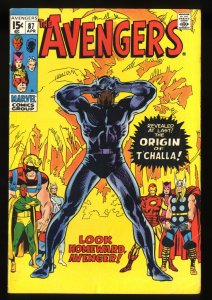 Avengers #87 FN- 5.5 Origin Black Panther!