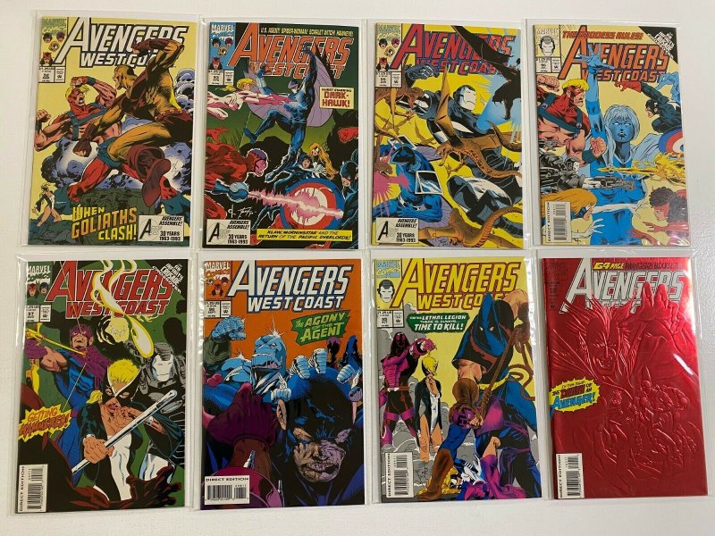 Avengers West Coast lot #50-102 Marvel 50 different books 6.0 FN (1989 to 1991)