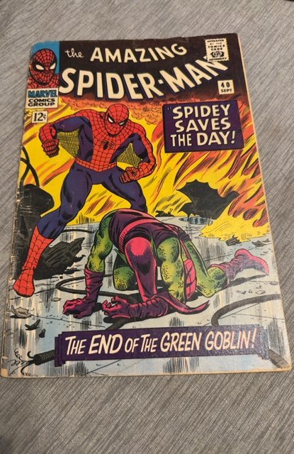 The Amazing Spider-Man #40 (1966)Romita Green Goblin! Marvel 1966 Key see descri