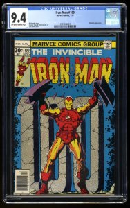 Iron Man #100 CGC NM 9.4 Off White to White Mandarin Story!