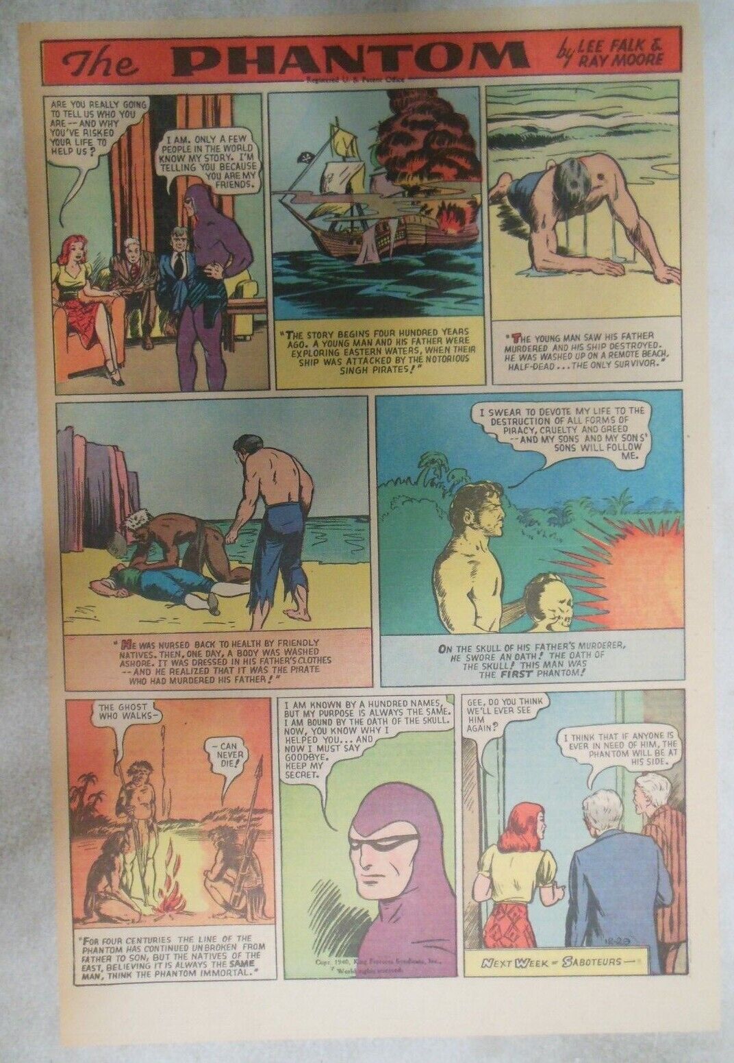 Comics Kingdom  The Phantom by DePaul (Scripts), Manley (Daily Art) &  Weigel (Sunday Art)