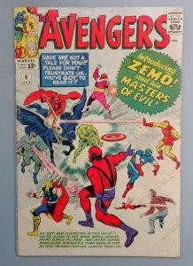 Avengers #6 VG ? 1st Masters of Evil ? Marvel Comics 1964