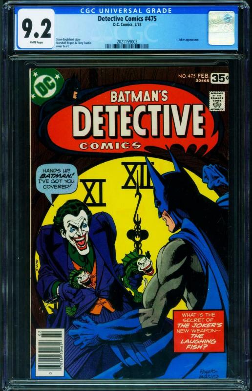 DETECTIVE COMICS #475 CGC 9.2 1975-Classic Joker cover 2021159003