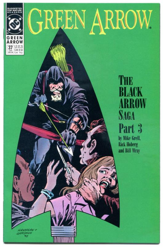 GREEN ARROW #37, NM, Mike Grell, Bill Wray, Seattle, 1988, more GA in store