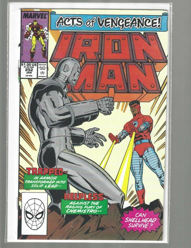 Iron Man, #252, Marvel Comic, 1989, High Grade
