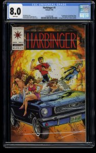 Harbinger #1 CGC VF 8.0 White Pages