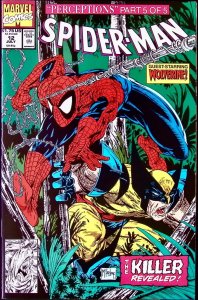 SPIDER-MAN Comic 12 — Peter Parker Todd McFarlane Wolverine — 1991 Marvel VF+