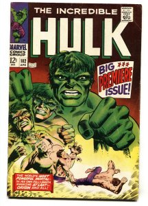 Incredible Hulk #102--1967 First Issue Key Silver-age Marvel comic book fn