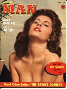 Modern Man 4/1963-Judy Treadway-Brinks Robbery-Bloody front lines of Viet Nam...