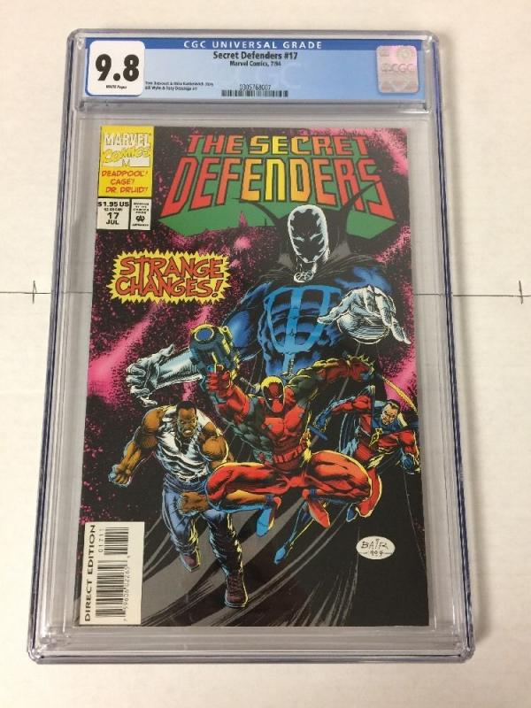 Secret Defenders 17 Cgc 9.8 White Pages Early Deadpool Very Very Rare See Descr.