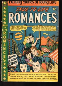 True-To-Life Romances #8 1949-Star-1st issue-L.B. Cole roller coaster cover-M...