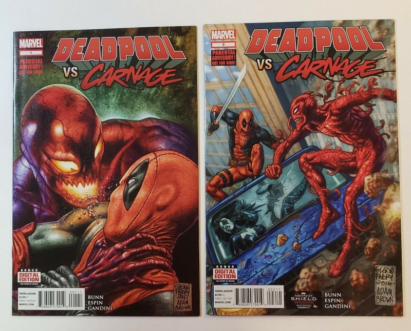 Deadpool VS. Carnage #1-4 Marvel 2014 First Prints NM 