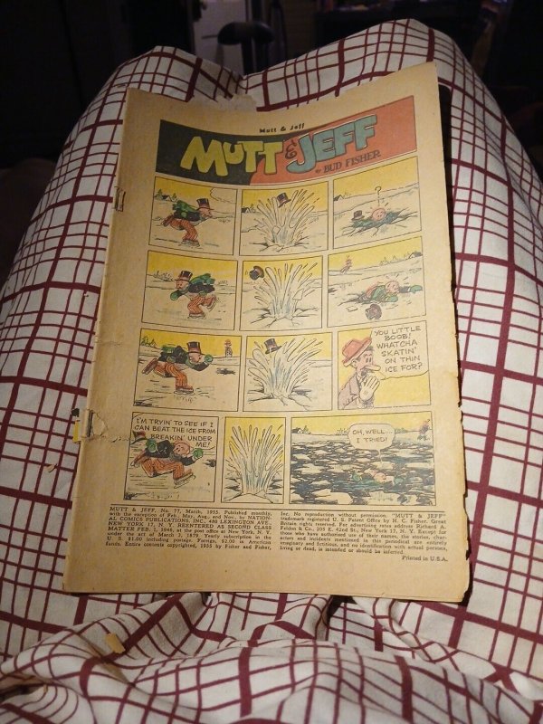 MUTT AND/& JEFF #77 DC Comics 1955 Golden Age Bud Fisher Comic Strip Heroes